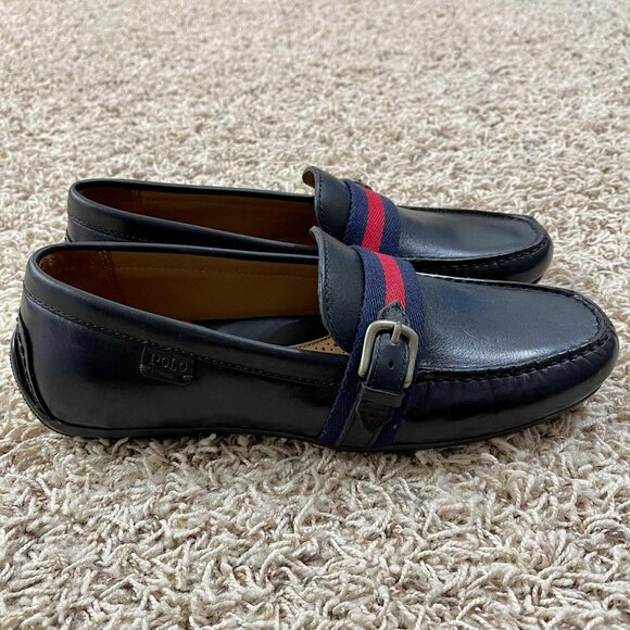 Polo Ralph Lauren Men\'s Riali Leather Driving Shoes Loafer Black, Size 9 main image 6